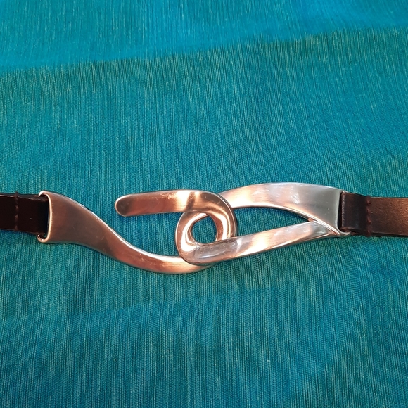 Black Leather Belt 44" Waist - Picture 1 of 5